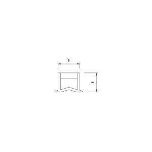 PVC compression joint 8mm x 2.5m Black