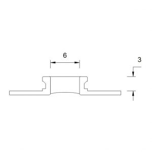 AL movement joint 3mm x 2.5m Dark Grey