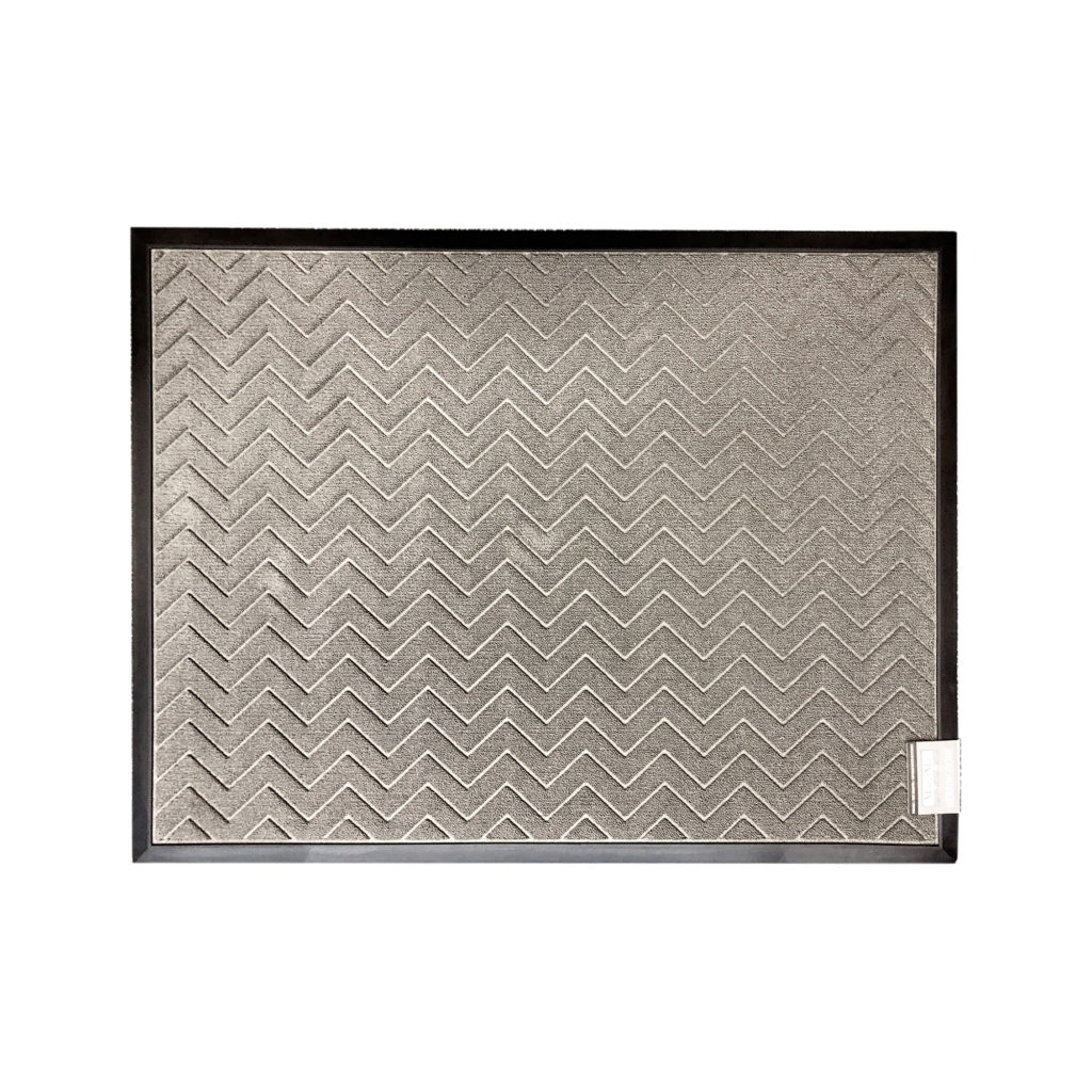 Herringbone Mat 90x120cm Grey Kirk Marketing