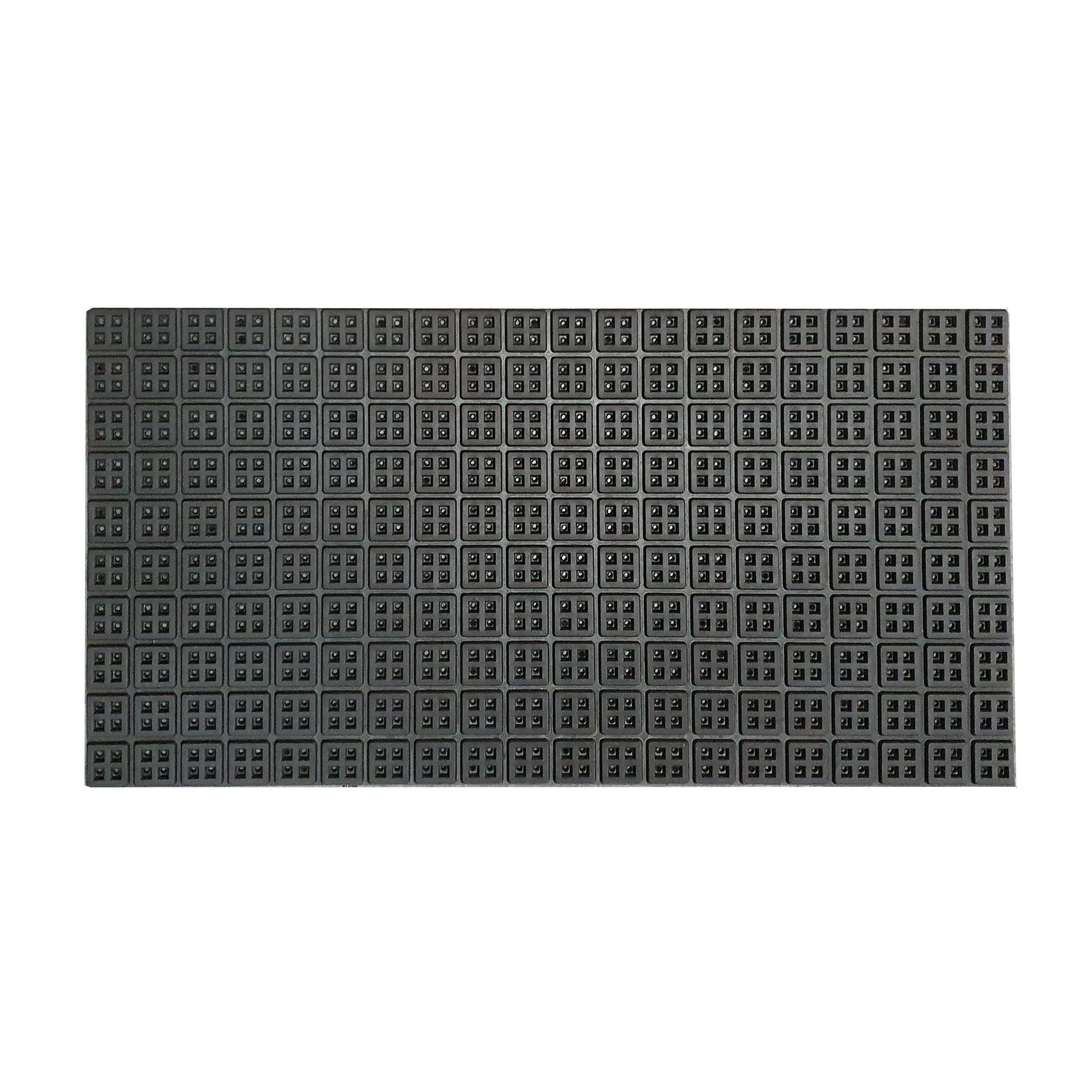 Rubber Waffle Mat 50x100cm Black Kirk Marketing