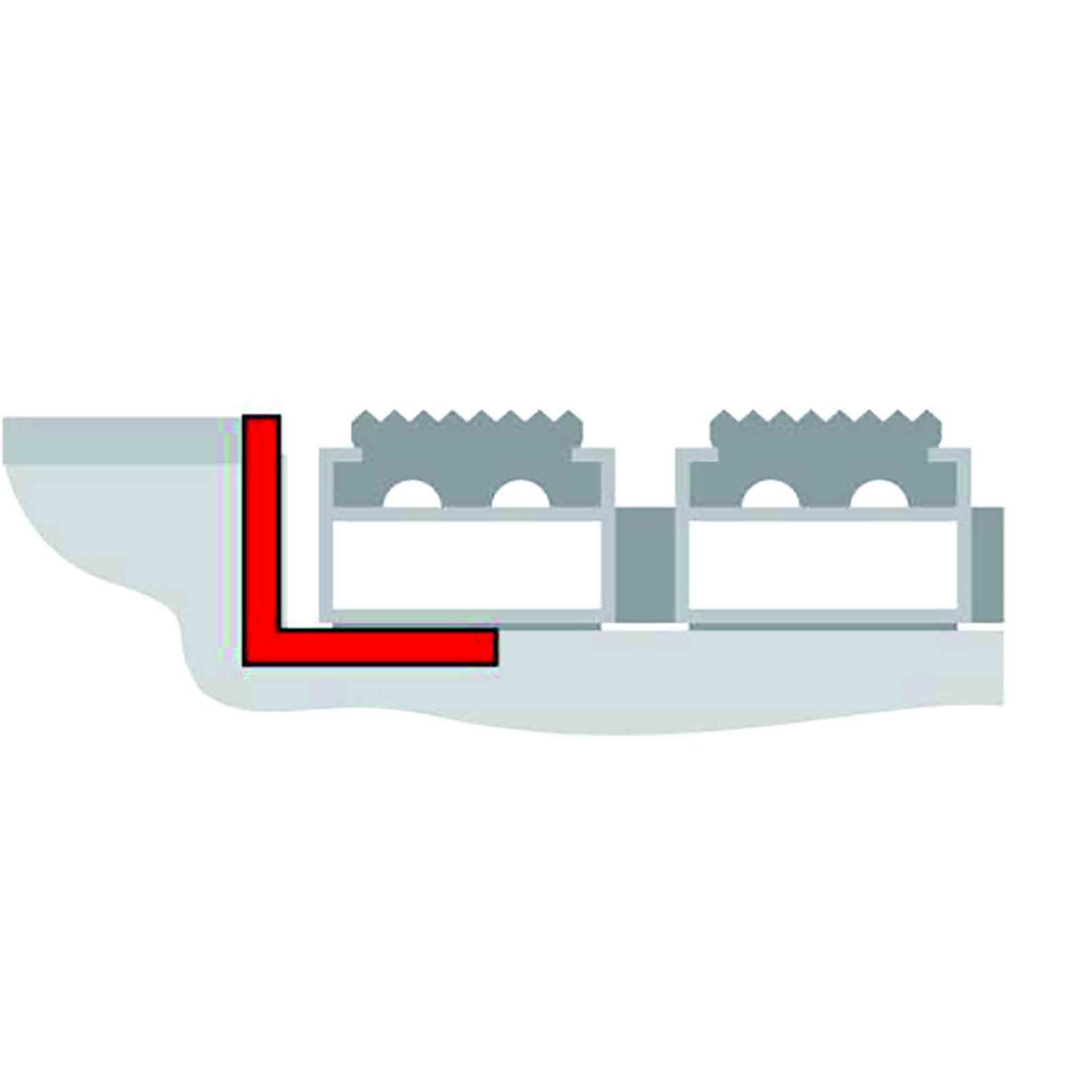 25x25x3mm Aluminium Matwell Frame Natural Kirk Marketing